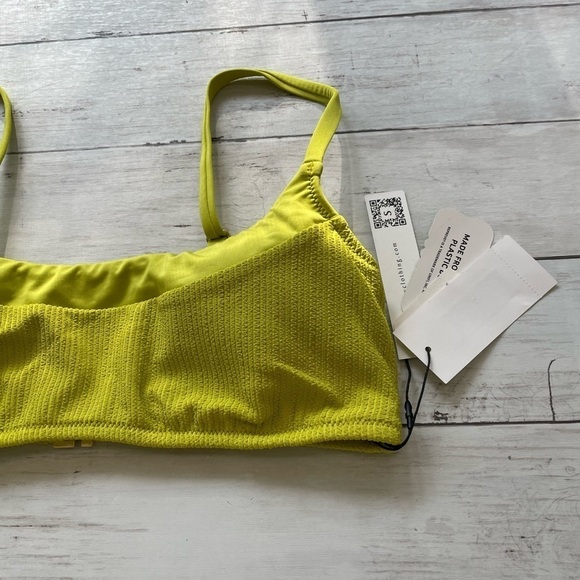 Sanctuary
Sandbar Solids Seamed Bralette kivi green S bikini bottom ribbed boho - Picture 6 of 10